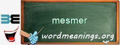 WordMeaning blackboard for mesmer